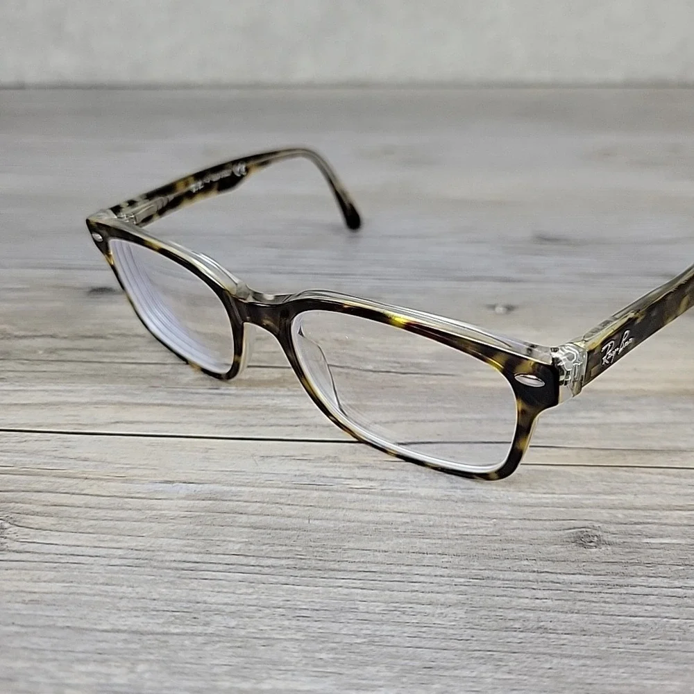 Ray-Ban Eyeglasses RB 5286 5082 Polished Havana on Clear Square Frames 51-18 135